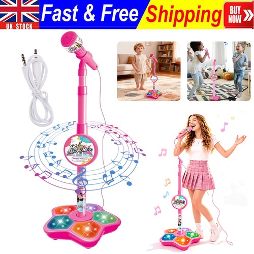 Pink kids microphone - kids, with