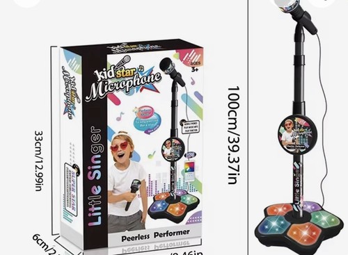 Kids microphone toy with stand - toy,